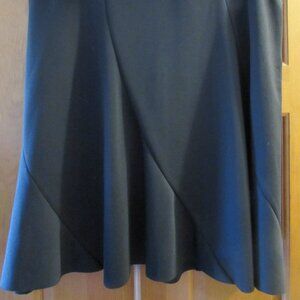 Worthington Size 18 Black Skater Skirt with Silver Circle Zipper Pull